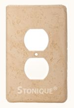 Stonique®  Single Duplex Switch Plate Cover in Mocha